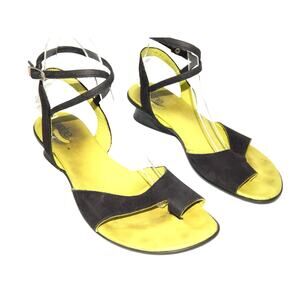 Arche Black Nubuck Leather Sandals Women Size 9